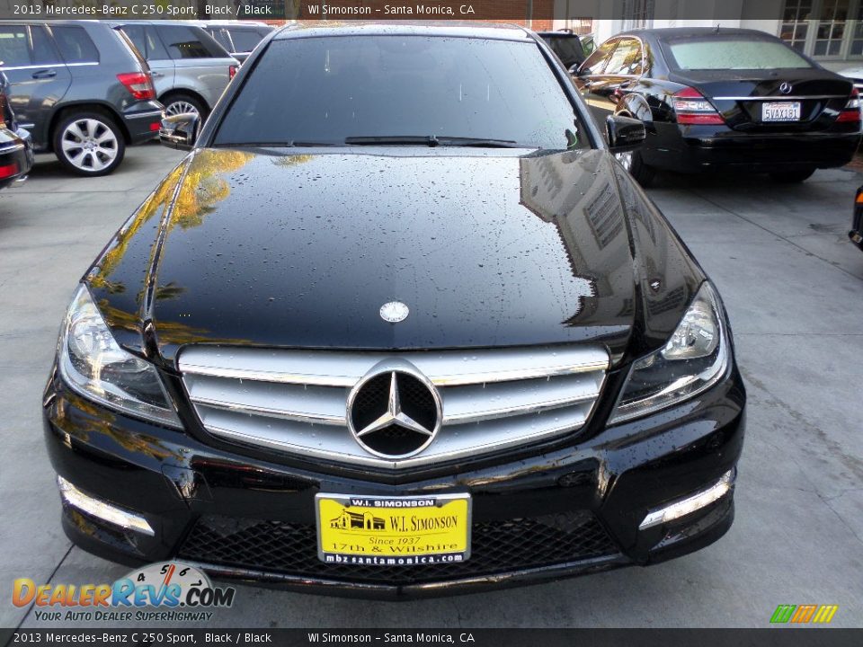 2013 Mercedes-Benz C 250 Sport Black / Black Photo #6