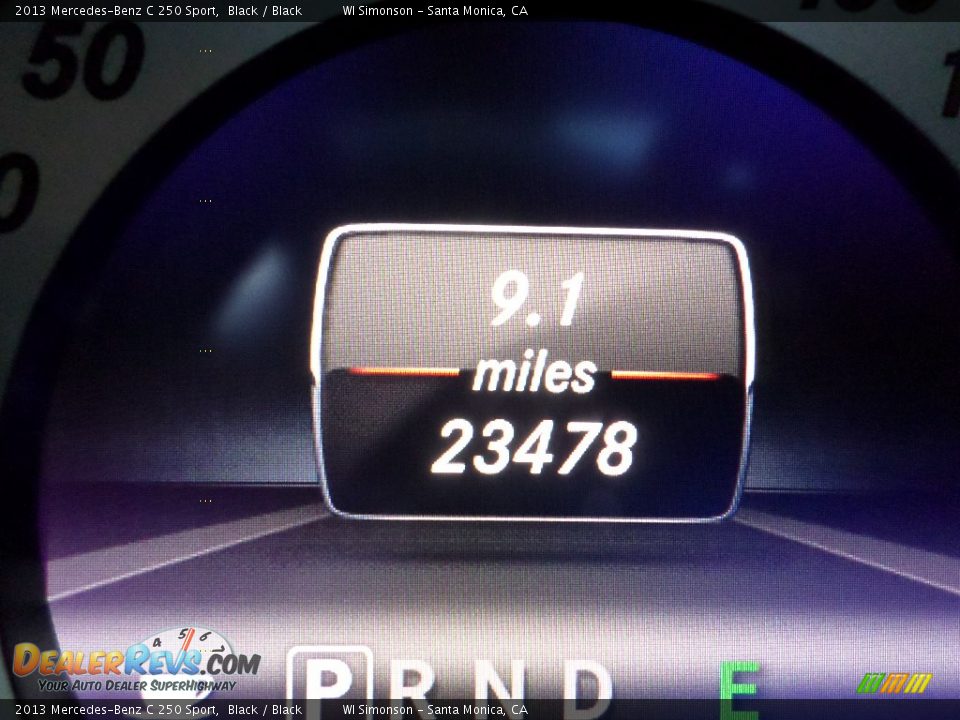 2013 Mercedes-Benz C 250 Sport Black / Black Photo #10