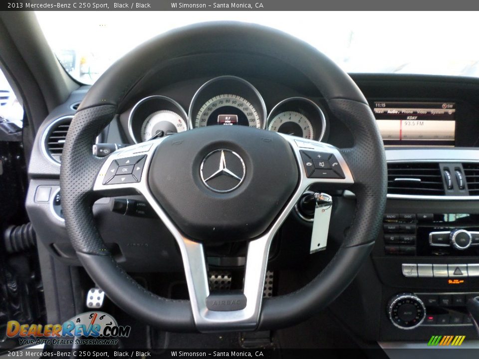 2013 Mercedes-Benz C 250 Sport Black / Black Photo #11