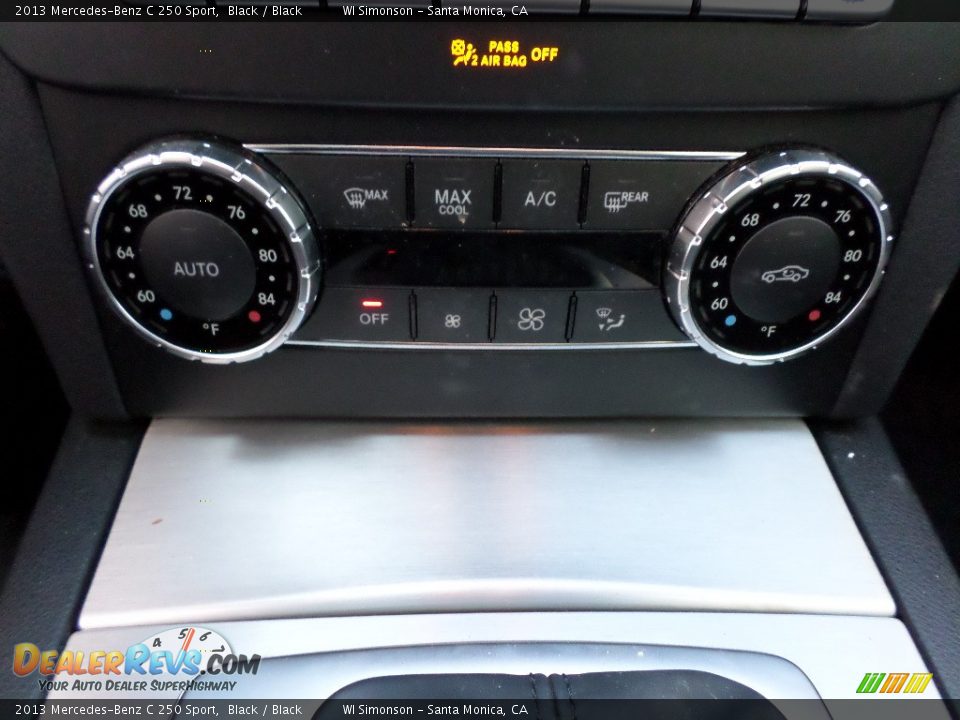 2013 Mercedes-Benz C 250 Sport Black / Black Photo #13