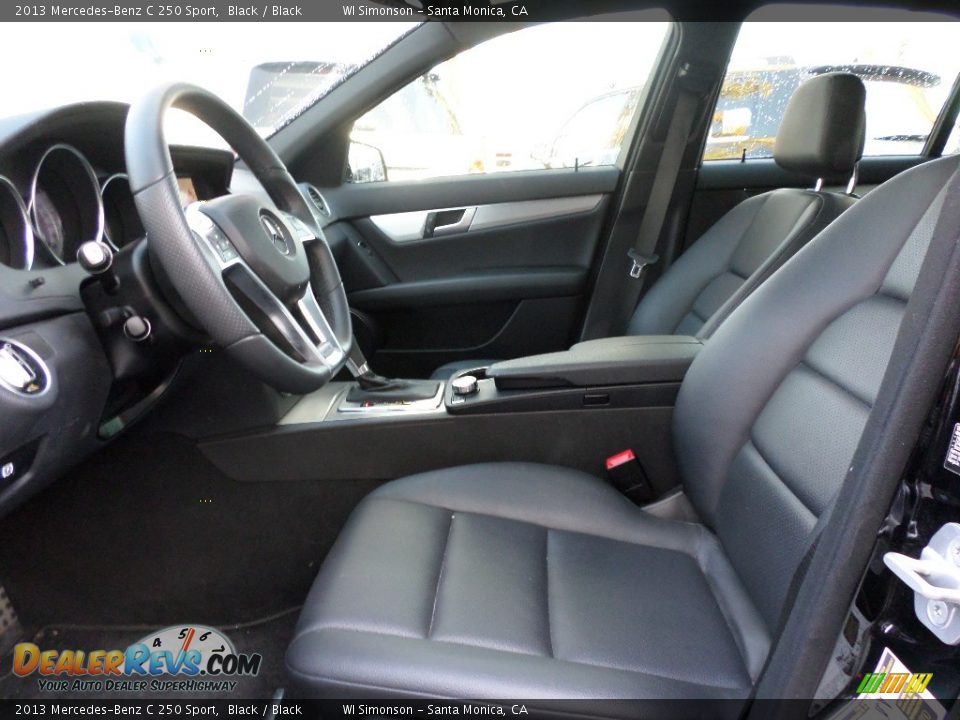 2013 Mercedes-Benz C 250 Sport Black / Black Photo #19