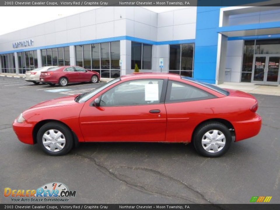 2003 Chevrolet Cavalier Coupe Victory Red / Graphite Gray Photo #2