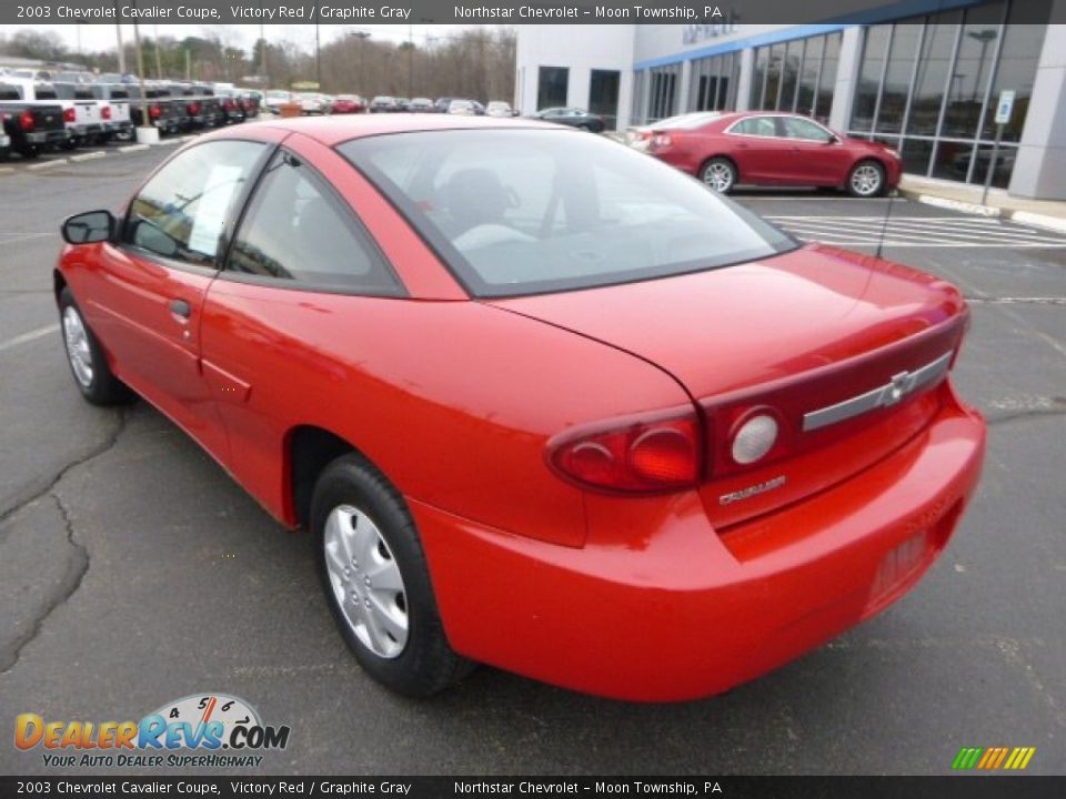 2003 Chevrolet Cavalier Coupe Victory Red / Graphite Gray Photo #3