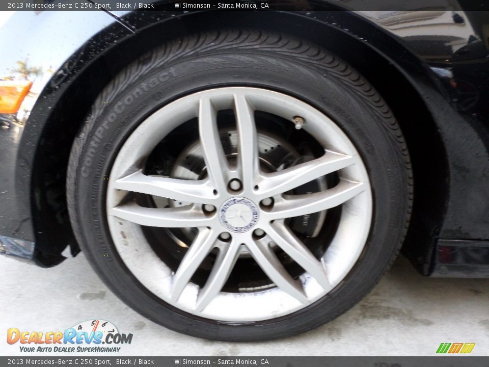 2013 Mercedes-Benz C 250 Sport Black / Black Photo #24