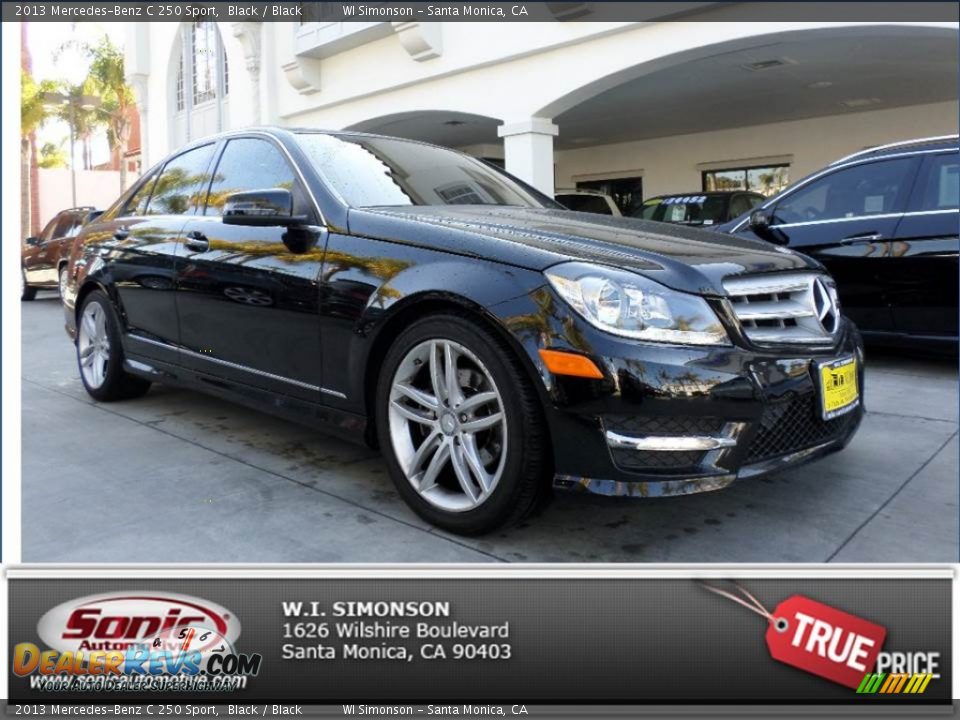 2013 Mercedes-Benz C 250 Sport Black / Black Photo #26
