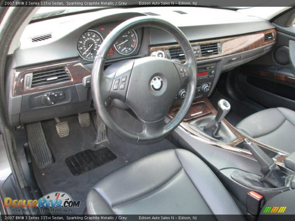 2007 BMW 3 Series 335xi Sedan Sparkling Graphite Metallic / Grey Photo #15