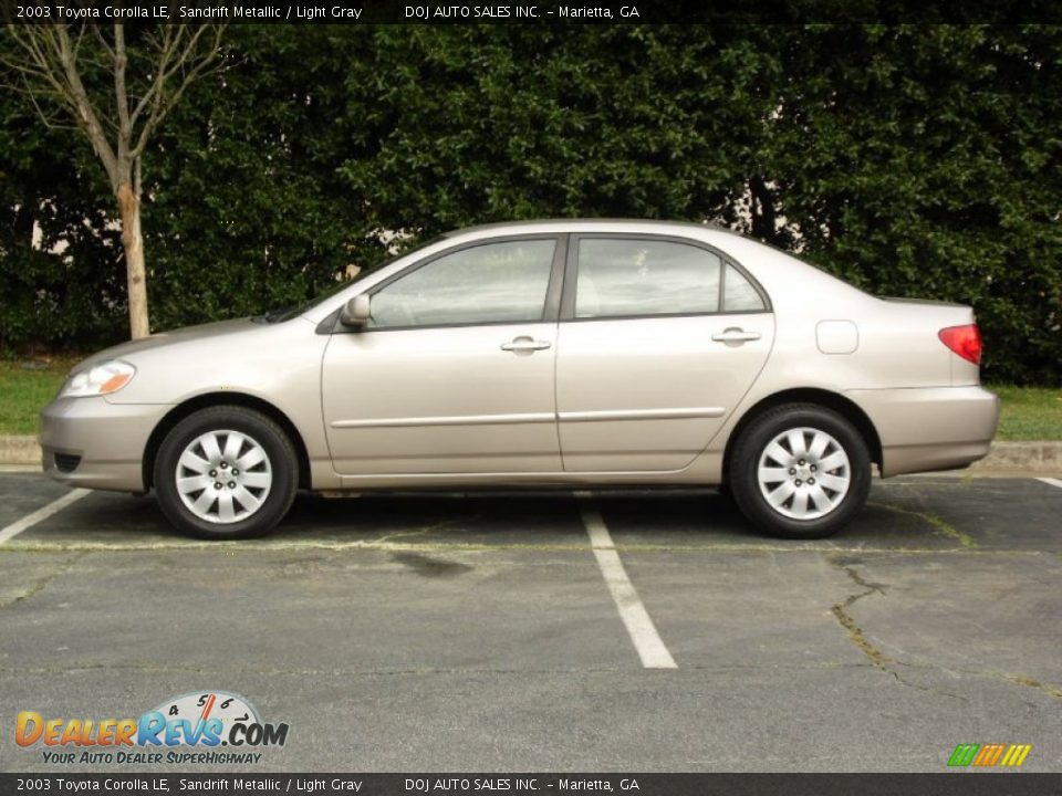 2003 Toyota Corolla LE Sandrift Metallic / Light Gray Photo #29