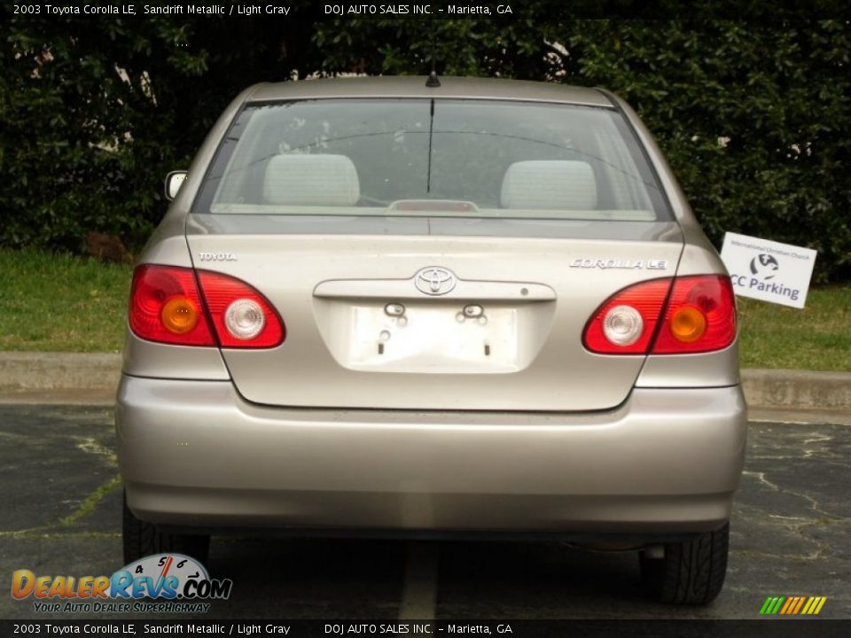 2003 Toyota Corolla LE Sandrift Metallic / Light Gray Photo #30