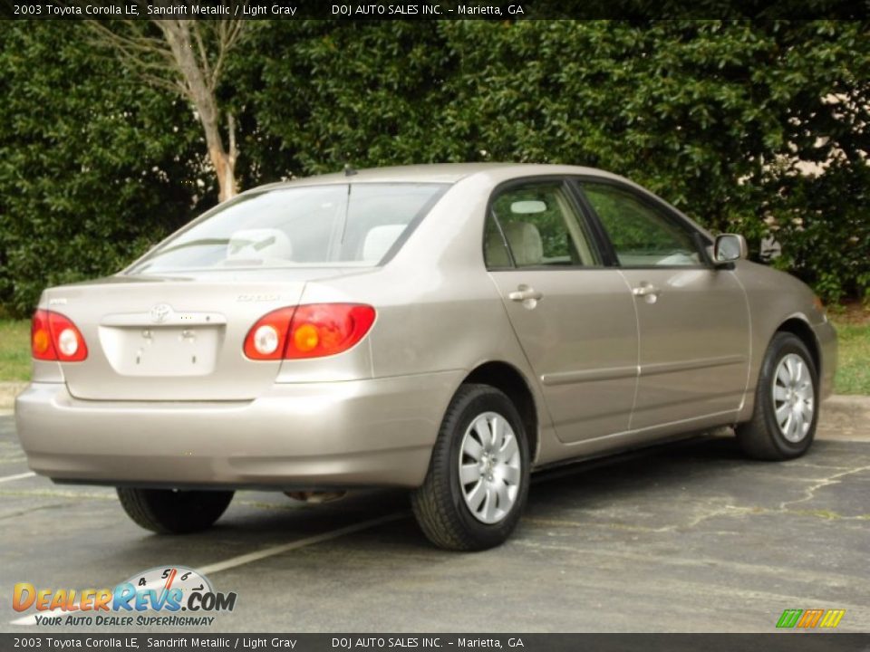 2003 Toyota Corolla LE Sandrift Metallic / Light Gray Photo #33
