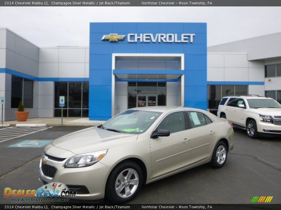 2014 Chevrolet Malibu LS Champagne Silver Metallic / Jet Black/Titanium Photo #1