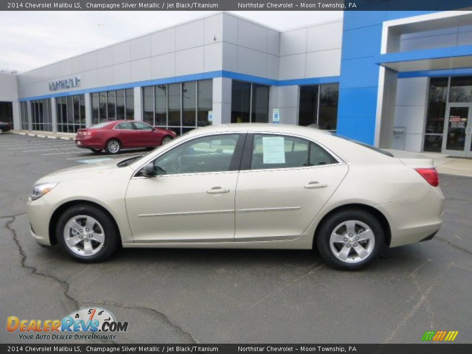 2014 Chevrolet Malibu LS Champagne Silver Metallic / Jet Black/Titanium Photo #2