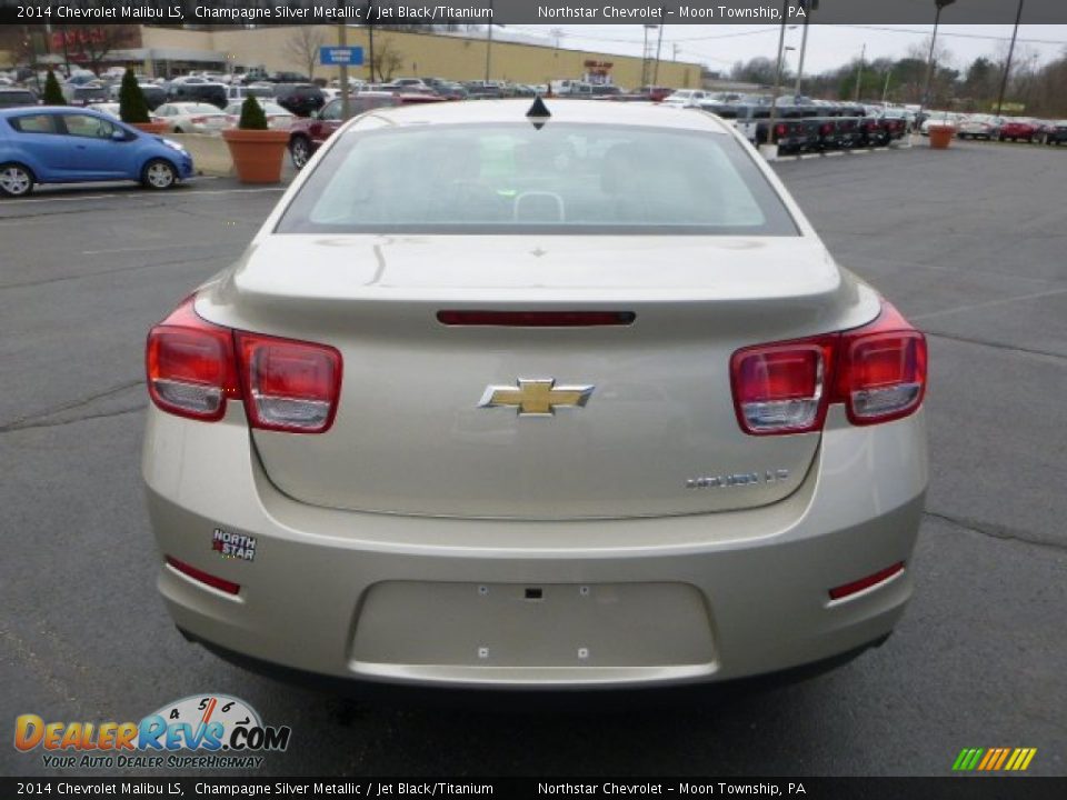 2014 Chevrolet Malibu LS Champagne Silver Metallic / Jet Black/Titanium Photo #4