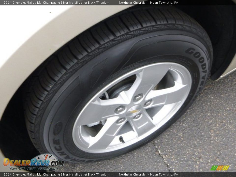 2014 Chevrolet Malibu LS Champagne Silver Metallic / Jet Black/Titanium Photo #9