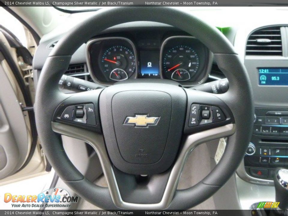 2014 Chevrolet Malibu LS Champagne Silver Metallic / Jet Black/Titanium Photo #17