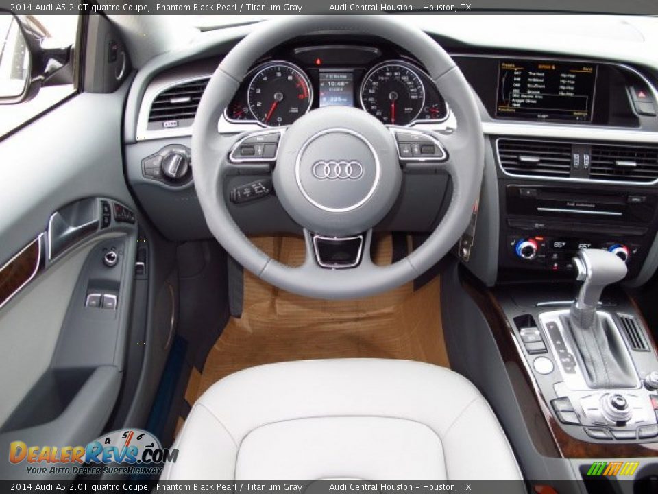 2014 Audi A5 2.0T quattro Coupe Phantom Black Pearl / Titanium Gray Photo #12