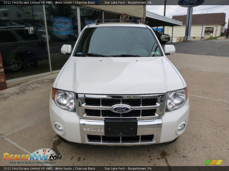 2012 Ford Escape Limited V6 4WD White Suede / Charcoal Black Photo #2