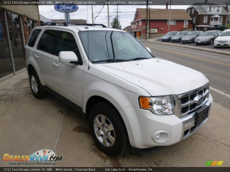 2012 Ford Escape Limited V6 4WD White Suede / Charcoal Black Photo #3