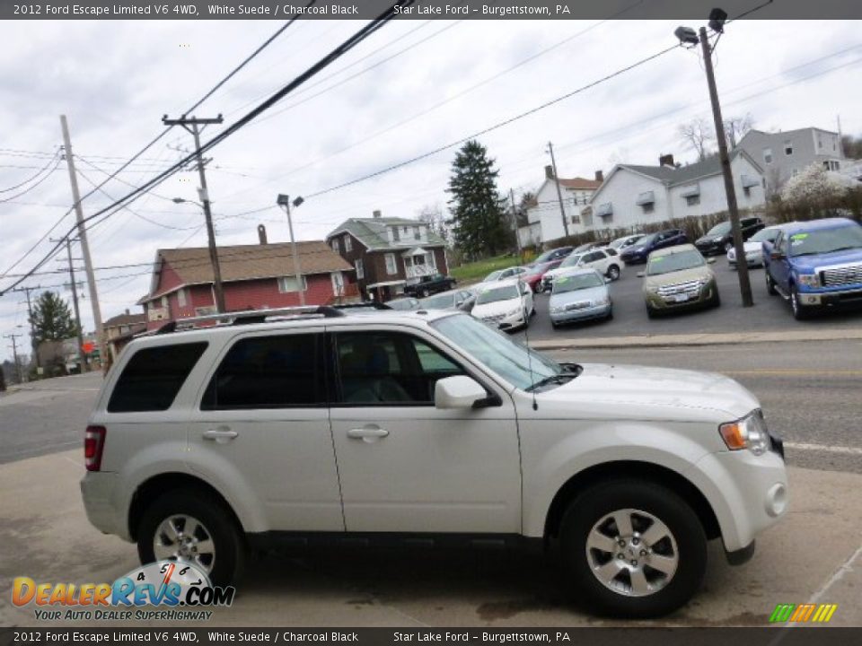 2012 Ford Escape Limited V6 4WD White Suede / Charcoal Black Photo #4