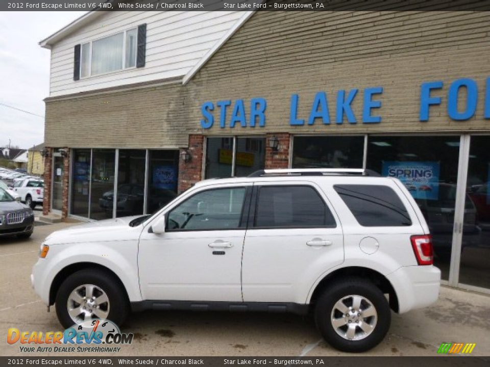 2012 Ford Escape Limited V6 4WD White Suede / Charcoal Black Photo #7