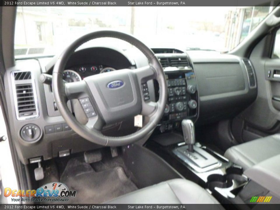 2012 Ford Escape Limited V6 4WD White Suede / Charcoal Black Photo #11