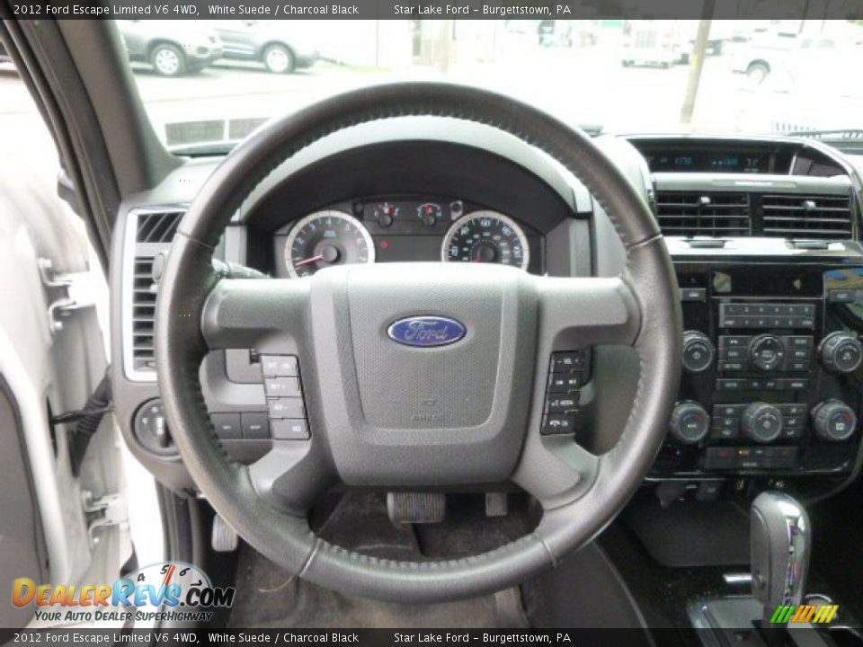 2012 Ford Escape Limited V6 4WD White Suede / Charcoal Black Photo #18
