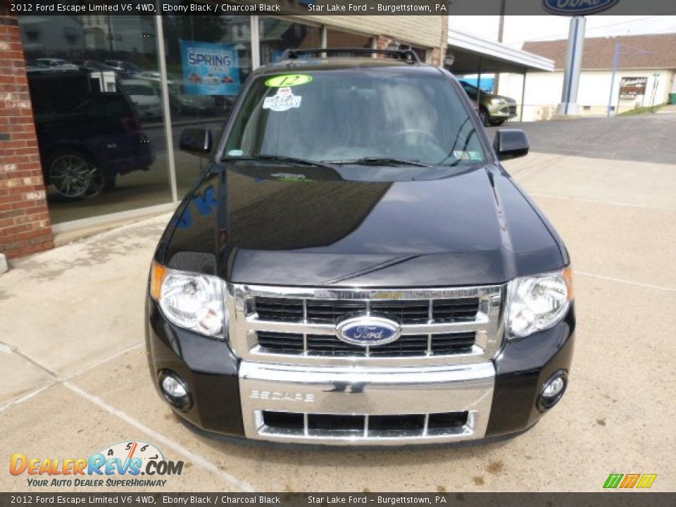 2012 Ford Escape Limited V6 4WD Ebony Black / Charcoal Black Photo #2