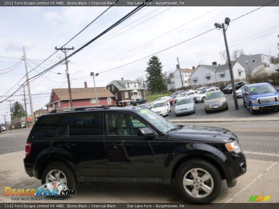2012 Ford Escape Limited V6 4WD Ebony Black / Charcoal Black Photo #4
