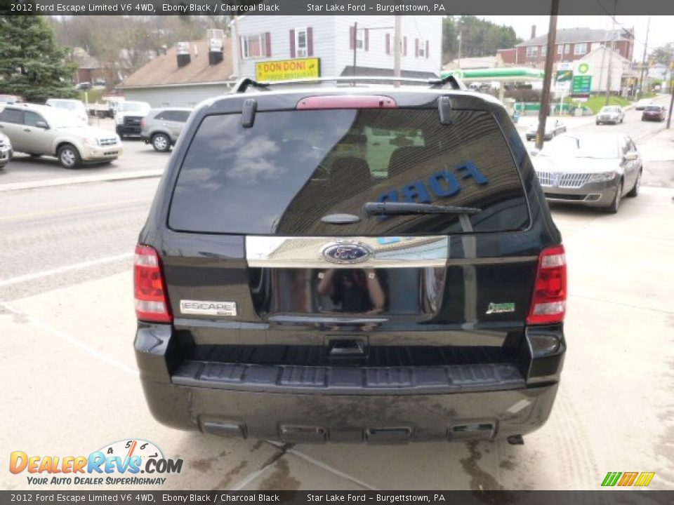 2012 Ford Escape Limited V6 4WD Ebony Black / Charcoal Black Photo #5