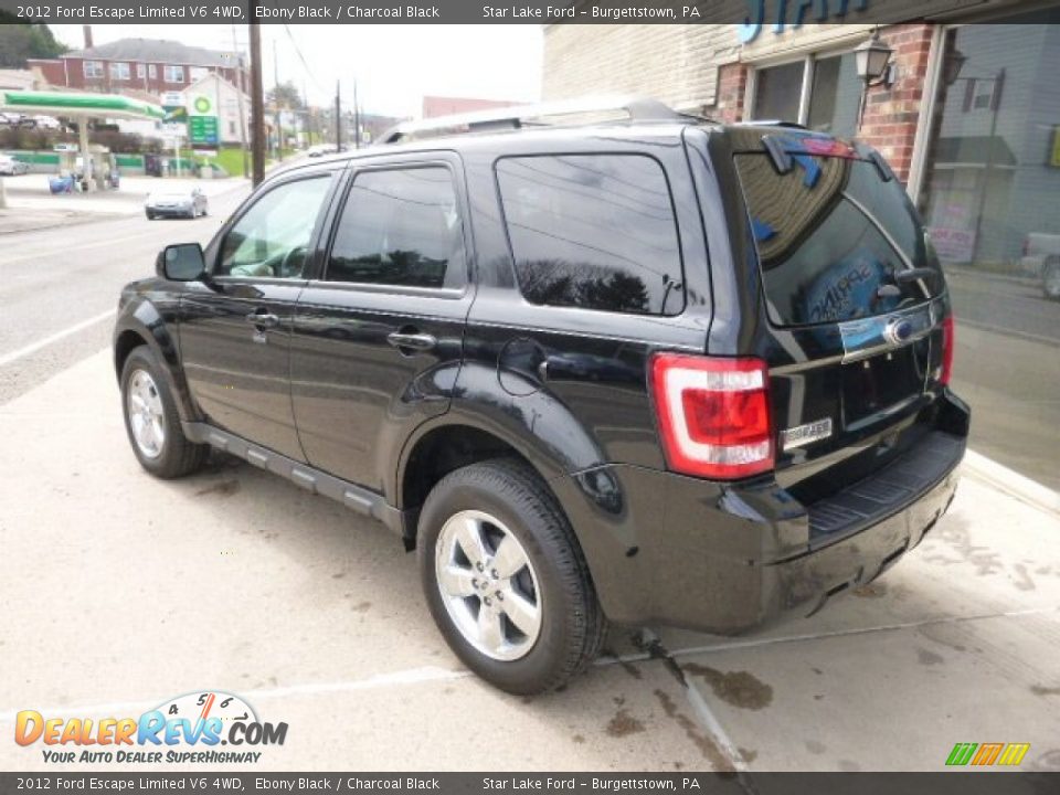 2012 Ford Escape Limited V6 4WD Ebony Black / Charcoal Black Photo #6