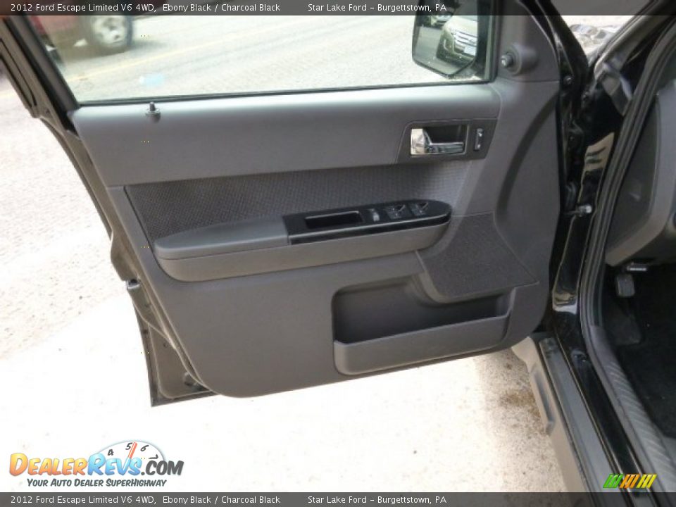2012 Ford Escape Limited V6 4WD Ebony Black / Charcoal Black Photo #10