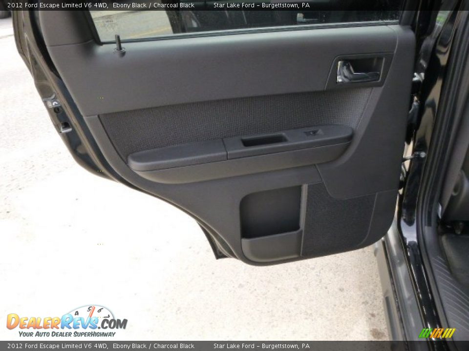 2012 Ford Escape Limited V6 4WD Ebony Black / Charcoal Black Photo #12