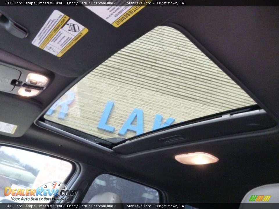 2012 Ford Escape Limited V6 4WD Ebony Black / Charcoal Black Photo #14