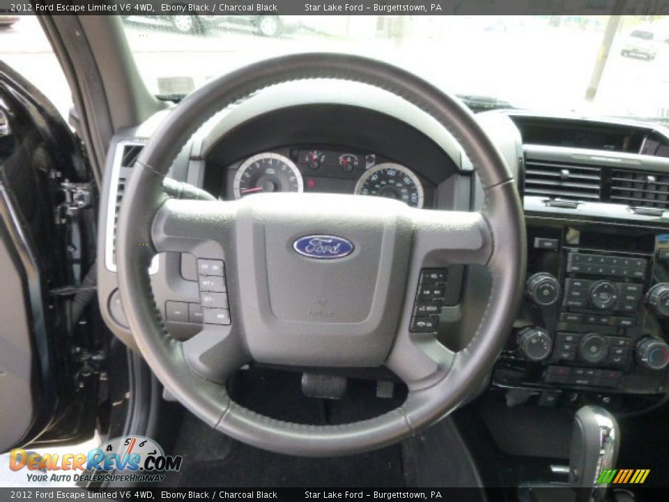 2012 Ford Escape Limited V6 4WD Ebony Black / Charcoal Black Photo #18
