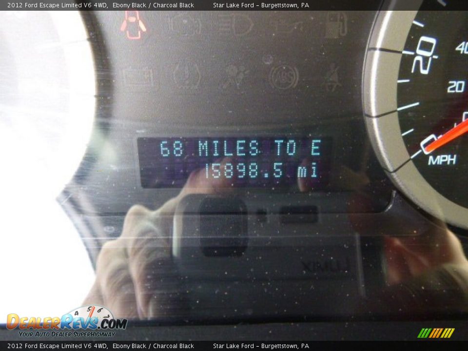 2012 Ford Escape Limited V6 4WD Ebony Black / Charcoal Black Photo #19