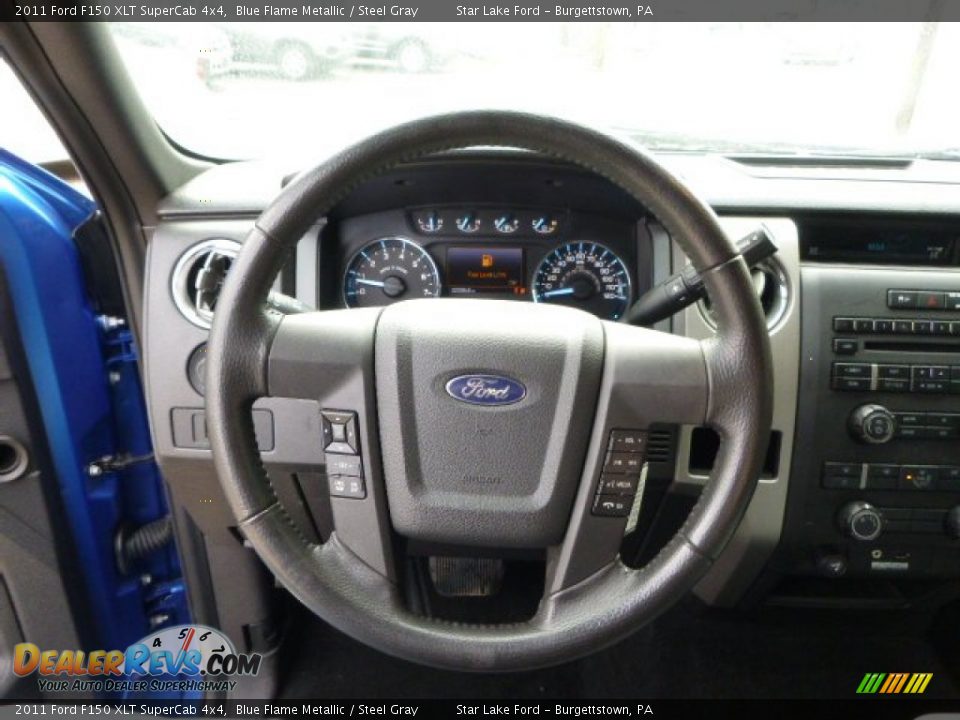 2011 Ford F150 XLT SuperCab 4x4 Blue Flame Metallic / Steel Gray Photo #18