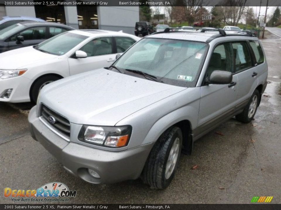 2003 Subaru Forester 2.5 XS Platinum Silver Metallic / Gray Photo #3