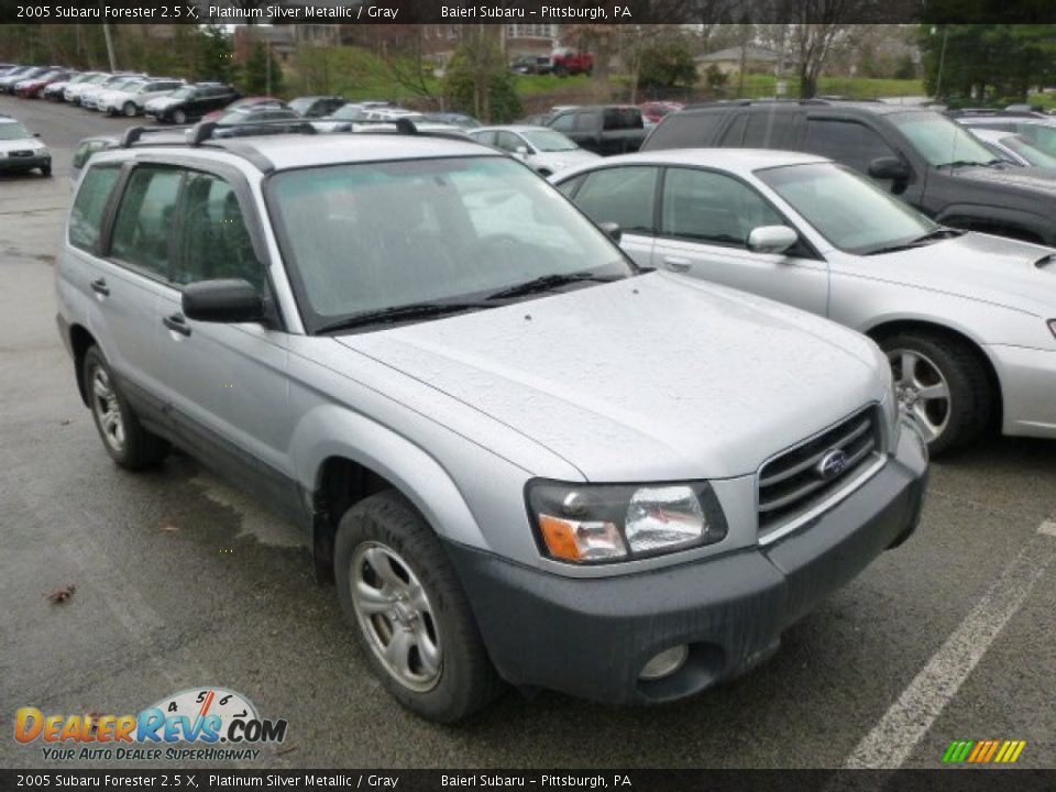 2005 Subaru Forester 2.5 X Platinum Silver Metallic / Gray Photo #1