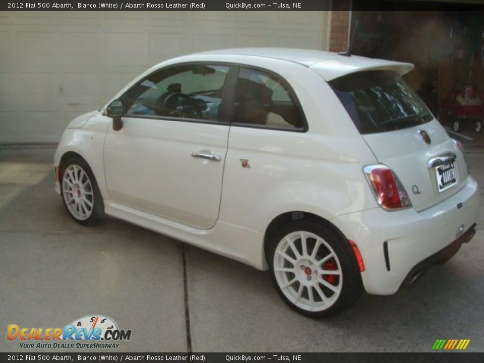 2012 Fiat 500 Abarth Bianco (White) / Abarth Rosso Leather (Red) Photo #1