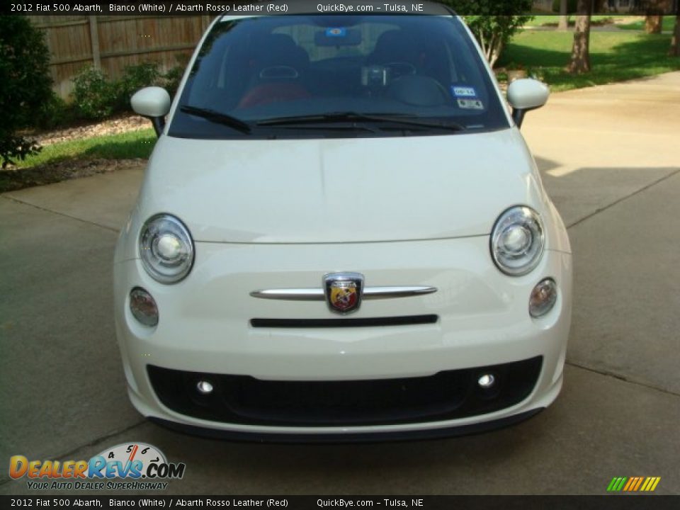 2012 Fiat 500 Abarth Bianco (White) / Abarth Rosso Leather (Red) Photo #4