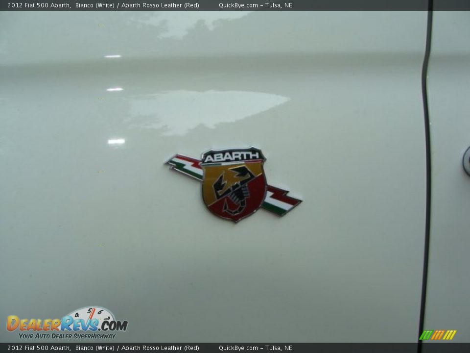 2012 Fiat 500 Abarth Bianco (White) / Abarth Rosso Leather (Red) Photo #9