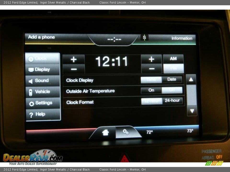 2012 Ford Edge Limited Ingot Silver Metallic / Charcoal Black Photo #12