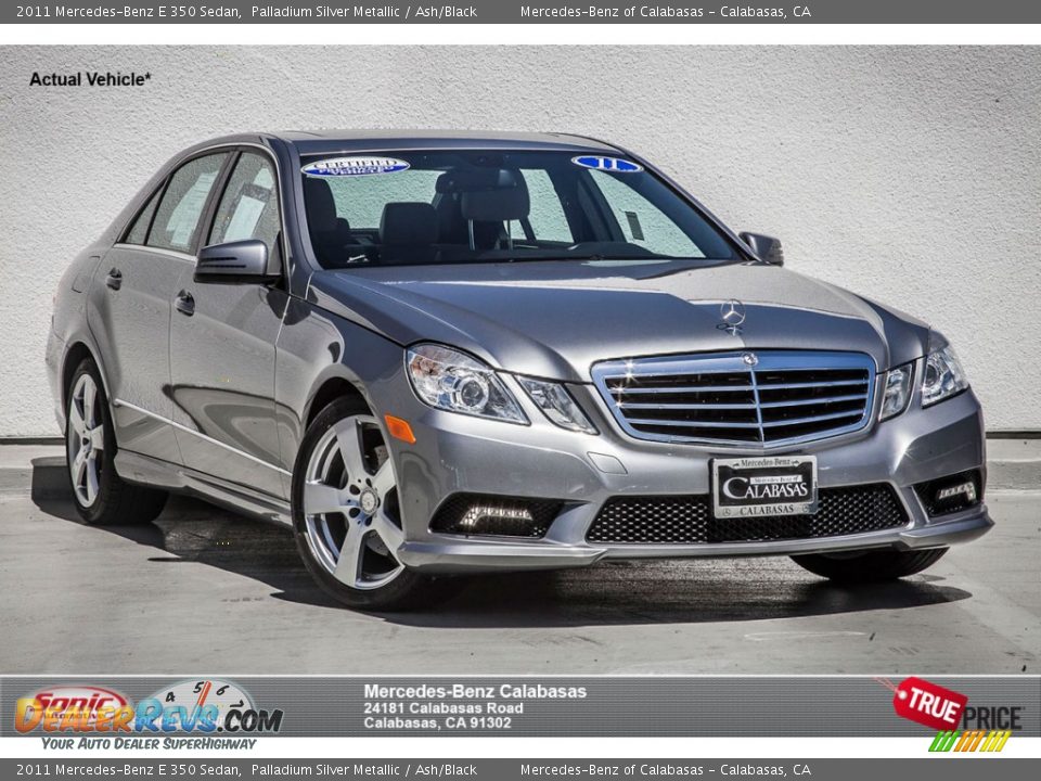 2011 Mercedes-Benz E 350 Sedan Palladium Silver Metallic / Ash/Black Photo #1