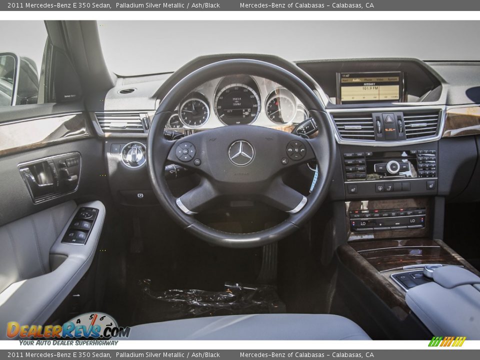 2011 Mercedes-Benz E 350 Sedan Palladium Silver Metallic / Ash/Black Photo #4