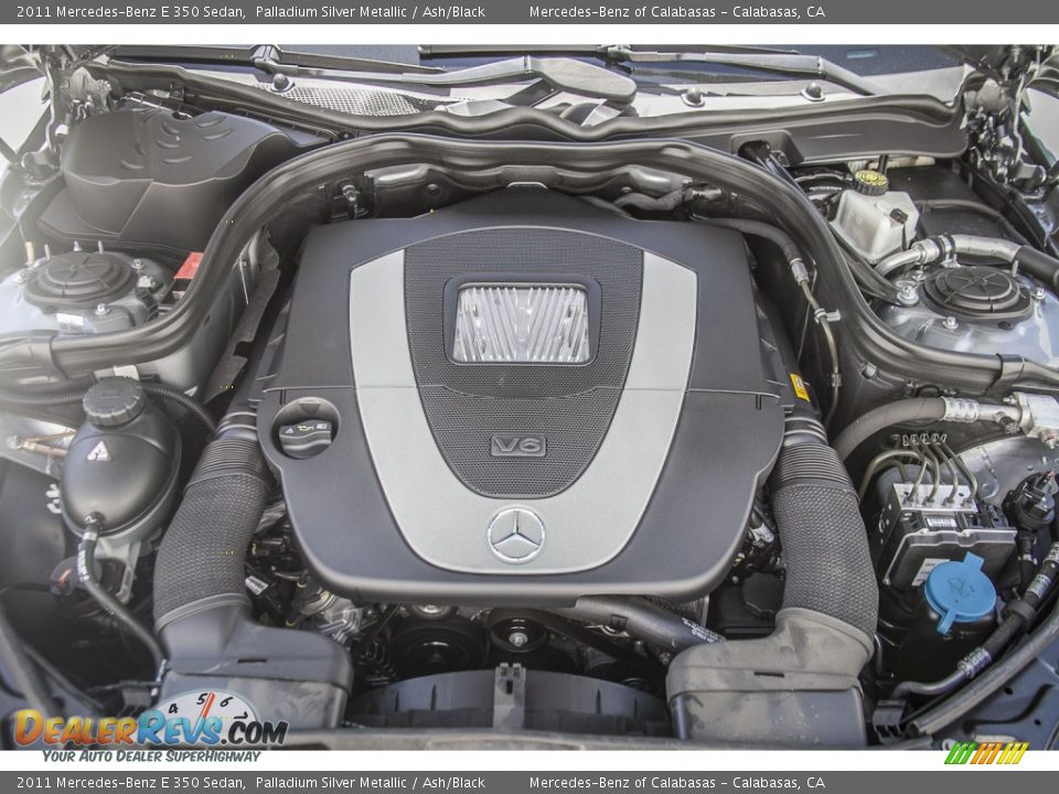 2011 Mercedes-Benz E 350 Sedan Palladium Silver Metallic / Ash/Black Photo #9