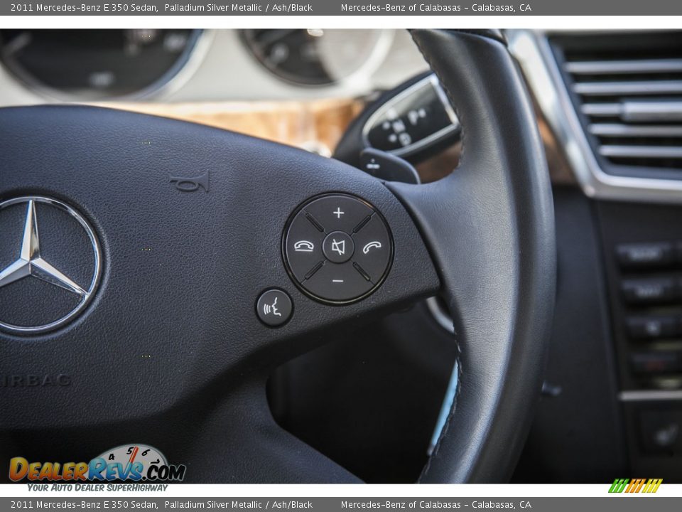 2011 Mercedes-Benz E 350 Sedan Palladium Silver Metallic / Ash/Black Photo #15