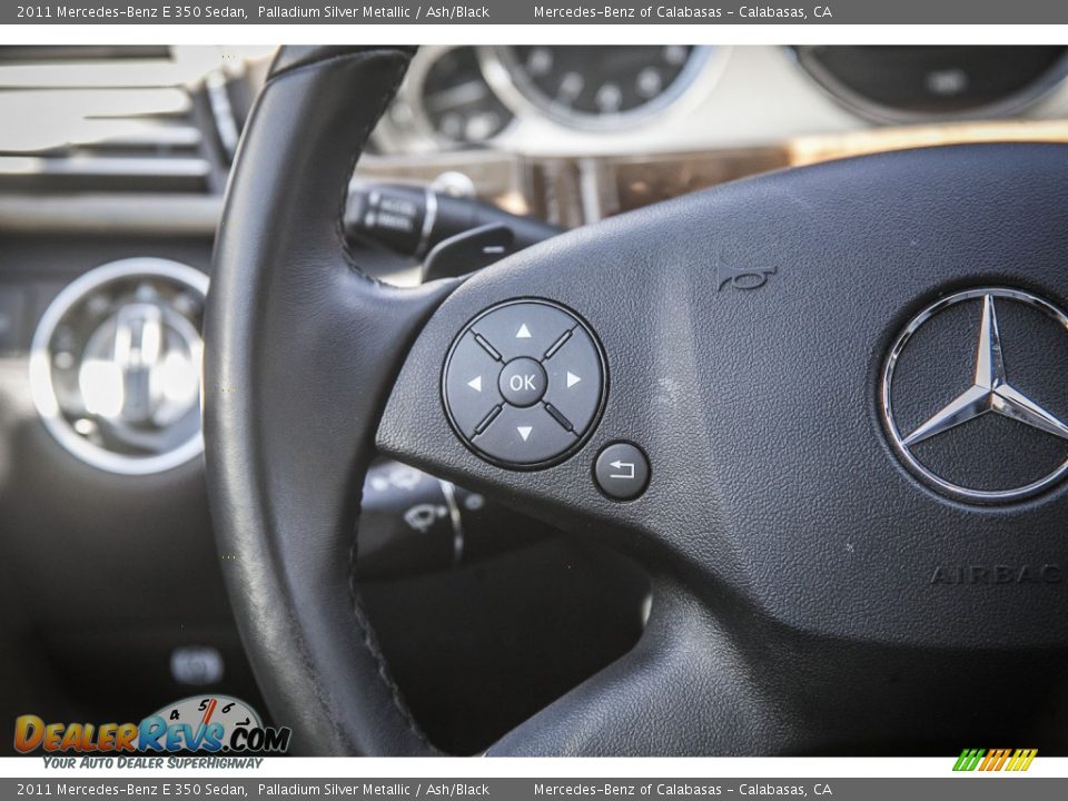 2011 Mercedes-Benz E 350 Sedan Palladium Silver Metallic / Ash/Black Photo #16