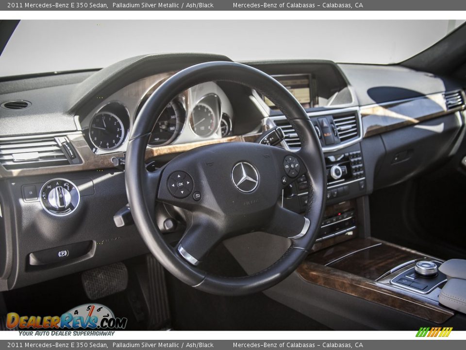 2011 Mercedes-Benz E 350 Sedan Palladium Silver Metallic / Ash/Black Photo #17