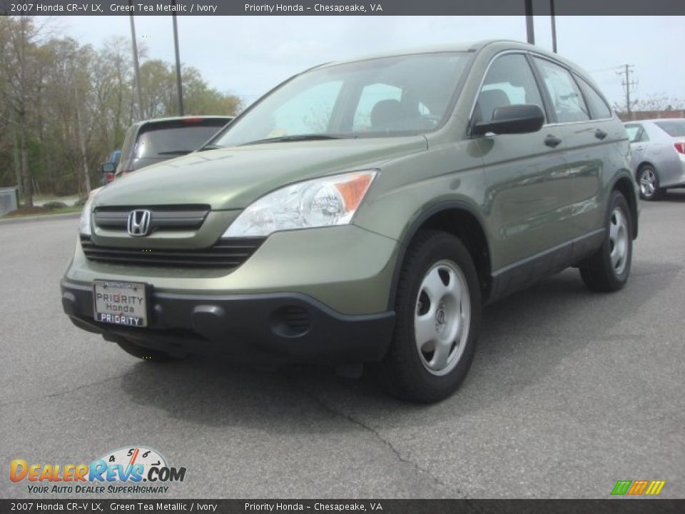 2007 Honda CR-V LX Green Tea Metallic / Ivory Photo #1