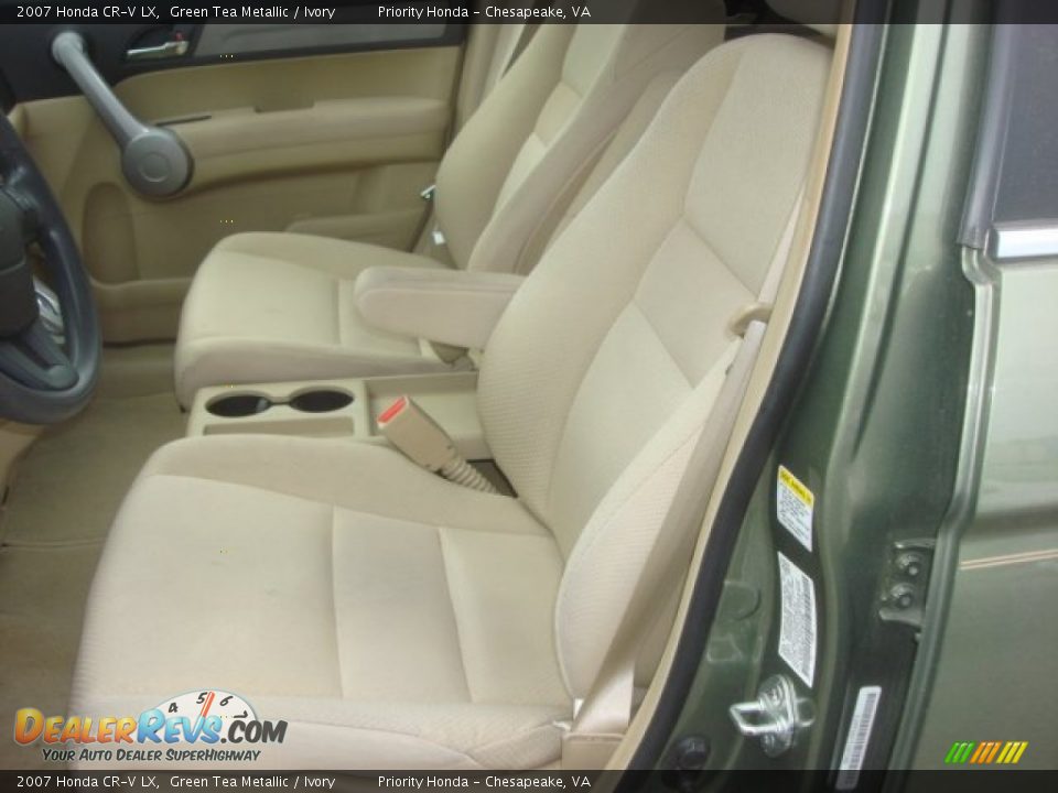2007 Honda CR-V LX Green Tea Metallic / Ivory Photo #6