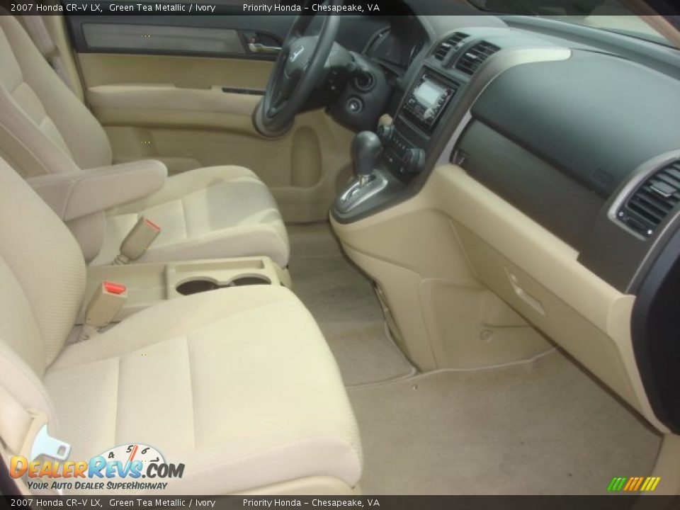 2007 Honda CR-V LX Green Tea Metallic / Ivory Photo #11
